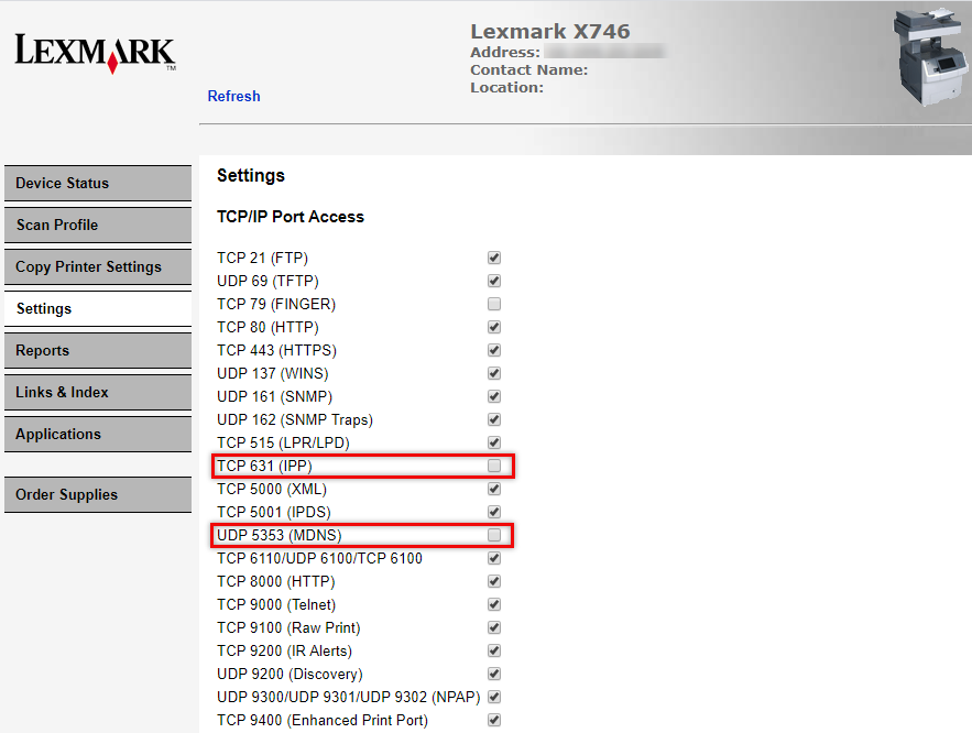 Apple's AirPrint compatibility with the Lexmark printers Lexmark X950